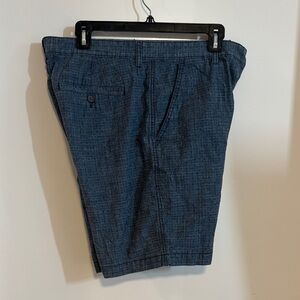 Marc Anthony Dark Blue Flat Front Shorts